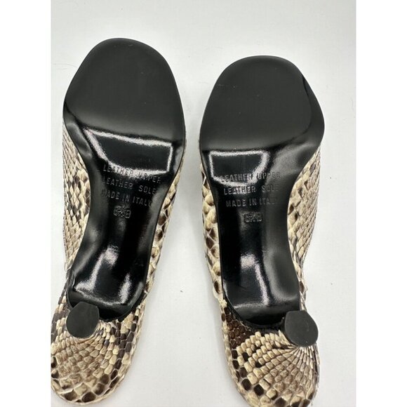 sacs 5th avenue folio collection leather snake kitten heels size 8 made in Italy - Picture 7 of 8